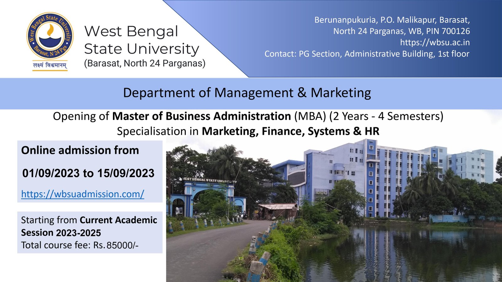 Department of Zoology, West Bengal State University, Barasat, North 24 PGS  | Facebook